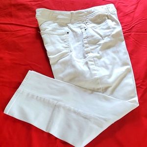 Chico's Platinum White Cropped Jeans Pants Size 2 (12 - 14)